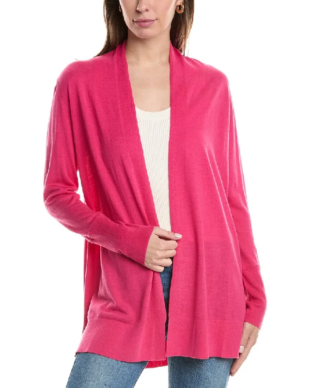Forte Cashmere Easy Silk & Cashmere-Blend Cardigan Date night sweaters