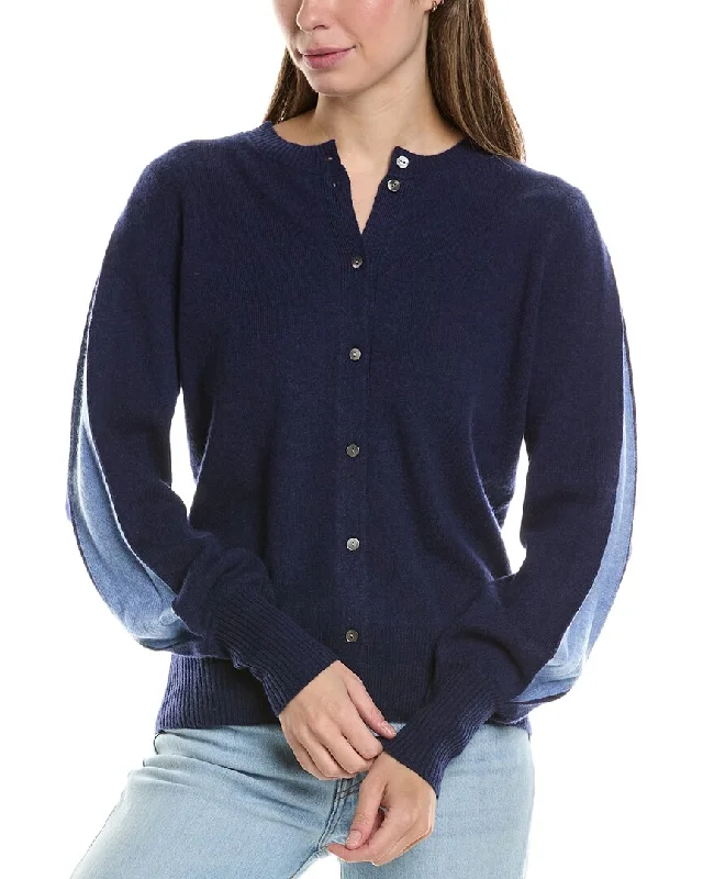InCashmere Splice Cashmere Cardigan Affordable sweaters