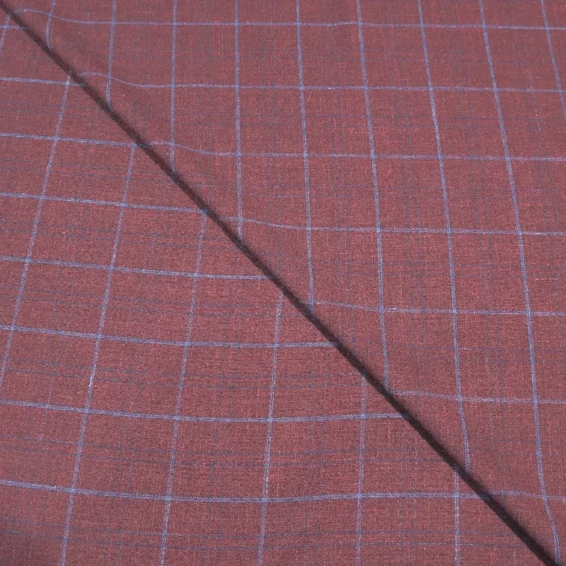 Blue Plaid Superfine Australian Wool Ermenegildo Zegna Cloth Suiting Fabric Elegant unclassified dresses