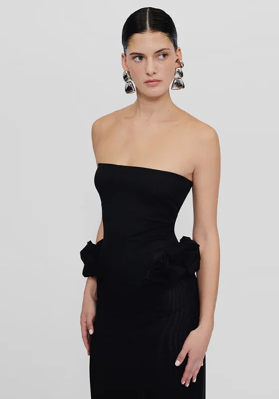 Pre-order | CALLIOPE RUFFLE HIP DRESS BLACK Trendy new unclassified dresses