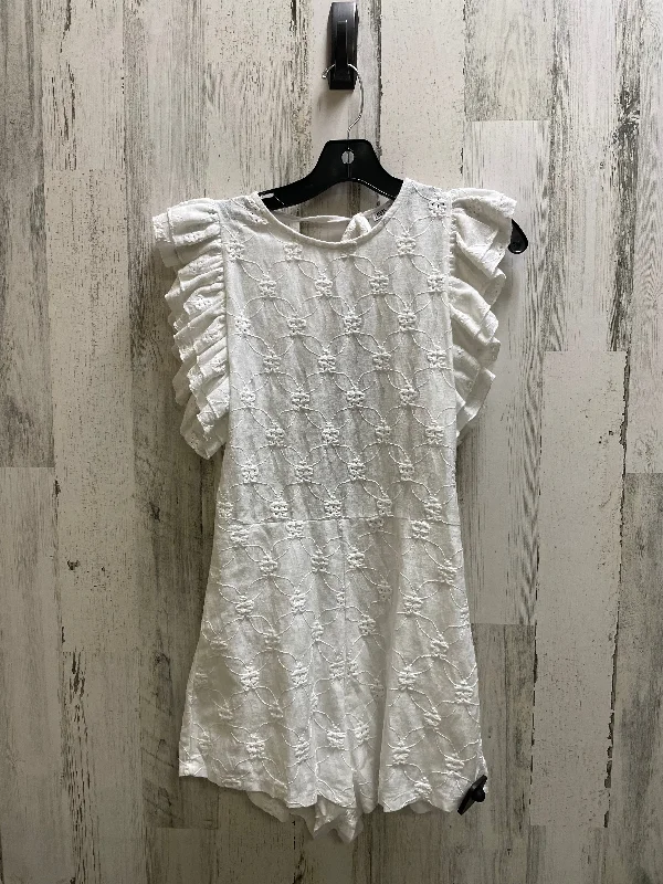 Romper By Zara In White, Size: M Breathable unclassified dresses