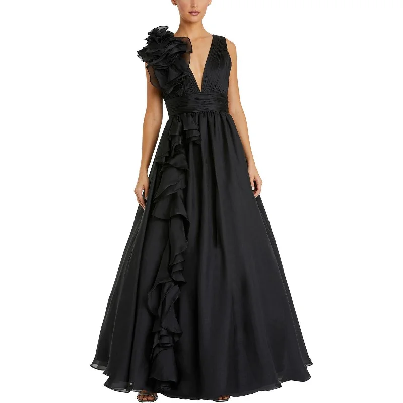 Womens Cascade Ruffle Evening Dress Club unclassified dresses